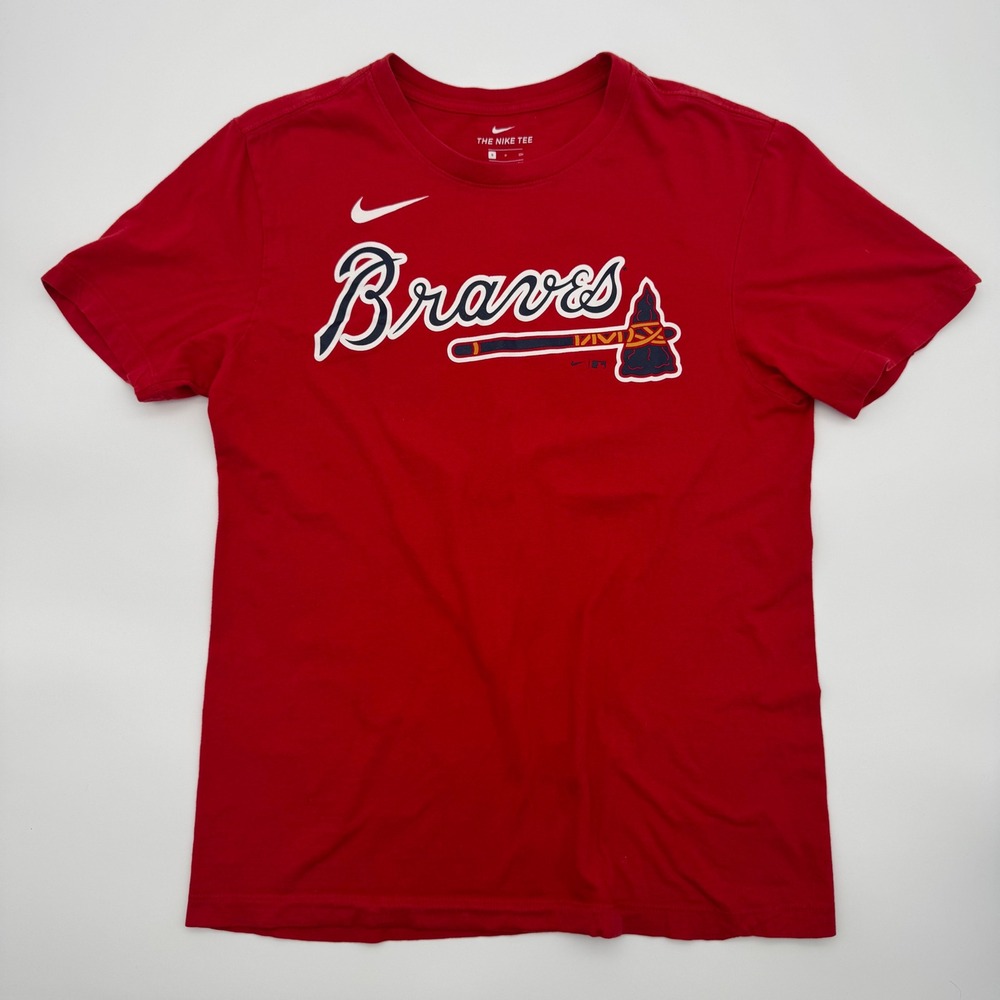 Nike Atlanta Braves Ronald Acuna Jr 13 MLB‎ Red T-Shirt Mens Small